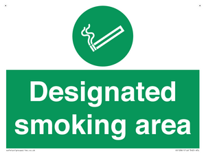 Designated smoking area